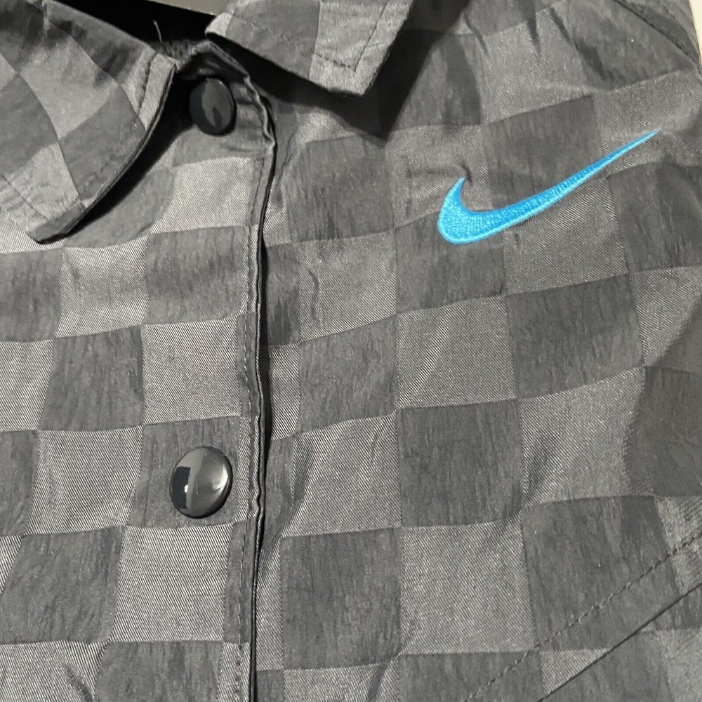Nike Sportswear Coaches Jacket NSW Checkered Button CZ8170 Nylon Women's SMALL - Picture 6 of 9